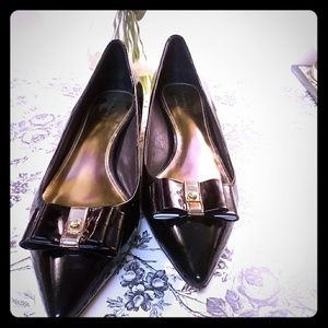 Coach starla pumps black patent
